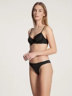 Calida Sensual Secrets T-Shirt-BH Schwarz -Unterwäsche Verkäufe Calida Sensual Secrets T Shirt BH mit Buegel und Schale gemoldet schwarz 03531 992 2