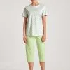 Calida Spring Nights 3/4-Pyjama Light Pistache -Unterwäsche Verkäufe Calida Spring Nights 3 4 Pyjama gruen 40296 670
