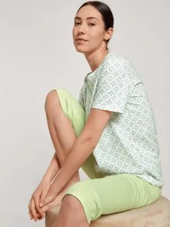 Calida Spring Nights 3/4-Pyjama Light Pistache -Unterwäsche Verkäufe Calida Spring Nights 3 4 Pyjama gruen 40296 670 2