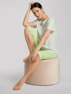 Calida Spring Nights 3/4-Pyjama Light Pistache -Unterwäsche Verkäufe Calida Spring Nights 3 4 Pyjama gruen 40296 670 3