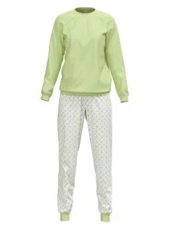 Calida Spring Nights Bündchen-Pyjama Light Pistache -Unterwäsche Verkäufe Calida Spring Nights Buendchen Pyjama gruen 40596 670 3
