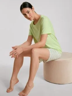 Calida Spring Nights Kurz-Pyjama Light Pistache -Unterwäsche Verkäufe Calida Spring Nights Kurz Pyjama gruen 40196 670 2