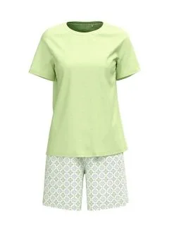 Calida Spring Nights Kurz-Pyjama Light Pistache -Unterwäsche Verkäufe Calida Spring Nights Kurz Pyjama gruen 40196 670 3