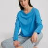 Calida Spring Nights Pyjama, Lang Azurit Blue