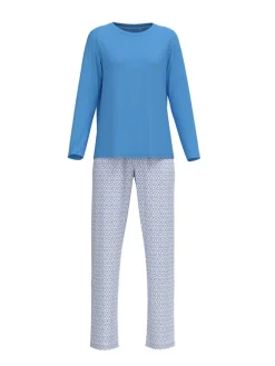 Calida Spring Nights Pyjama, Lang Azurit Blue -Unterwäsche Verkäufe Calida Spring Nights Pyjama lang blau 40396 474 3