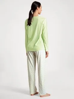 Calida Spring Nights Pyjama, Lang Light Pistache -Unterwäsche Verkäufe Calida Spring Nights Pyjama lang gruen 40396 670 2