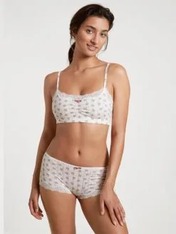 Calida Toujours Print Bustier Star White Print -Unterwäsche Verkäufe Calida Toujours Print Bustier weiss 02238 713 2