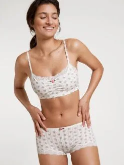 Calida Toujours Print Bustier Star White Print -Unterwäsche Verkäufe Calida Toujours Print Bustier weiss 02238 713 5