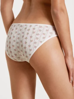 Calida Toujours Print Slip, Low Cut Star White Print