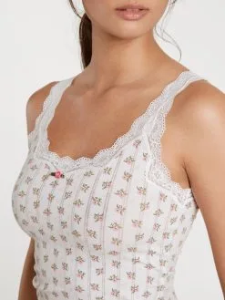 Calida Toujours Print Tank-Top Star White Print -Unterwäsche Verkäufe Calida Toujours Print Tank Top weiss 12238 713 3