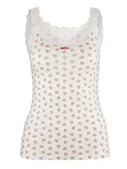 Calida Toujours Print Tank-Top Star White Print -Unterwäsche Verkäufe Calida Toujours Print Tank Top weiss 12238 713 7