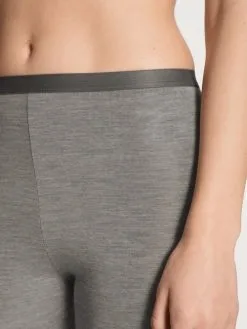 Calida True Confidence Leggings Aus Wolle-Seide Platin Melé_ -Unterwäsche Verkäufe Calida True Confidence Hose lang Leggings grau meliert 27435 857 3