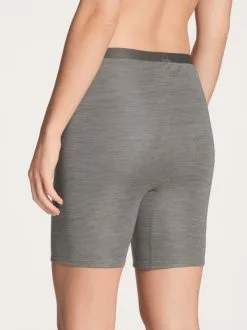 Calida True Confidence Pants Aus Wolle-Seide Platin Melé_ -Unterwäsche Verkäufe Calida True Confidence Hose mittellanges Bein grau meliert 26435 857 1