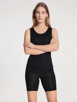 Calida True Confidence Pants Aus Wolle-Seide WS Schwarz -Unterwäsche Verkäufe Calida True Confidence Hose mittellanges Bein schwarz 26435 996 2