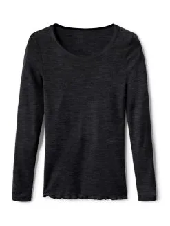 Calida True Confidence Langarm-Shirt Aus Wolle-Seide WS Schwarz -Unterwäsche Verkäufe Calida True Confidence Langarm Shirt aus Wolle Seide schwarz 15435 996