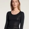 Calida True Confidence Langarm-Shirt Aus Wolle-Seide WS Schwarz -Unterwäsche Verkäufe Calida True Confidence Langarm Shirt aus Wolle Seide schwarz 15435 996
