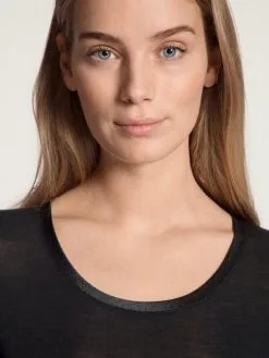 Calida True Confidence Langarm-Shirt Aus Wolle-Seide WS Schwarz -Unterwäsche Verkäufe Calida True Confidence Langarm Shirt aus Wolle Seide schwarz 15435 996 3