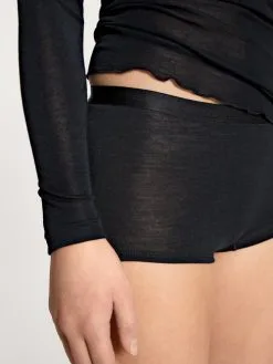 Calida True Confidence Langarm-Shirt Aus Wolle-Seide WS Schwarz -Unterwäsche Verkäufe Calida True Confidence Langarm Shirt aus Wolle Seide schwarz 15435 996 4