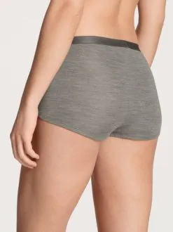 Calida True Confidence Panty Aus Wolle-Seide, High Waist Platin Melé_ -Unterwäsche Verkäufe Calida True Confidence Panty high waist grau meliert 24435 857 1