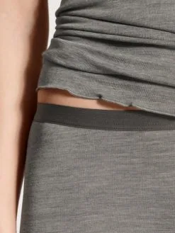 Calida True Confidence Kurzarm-Shirt Aus Wolle-Seide Platin Melé_ -Unterwäsche Verkäufe Calida True Confidence Shirt kurzarm T Shirt grau meliert 14535 857 3