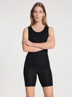 Calida True Confidence Tank-Top Aus Wolle-Seide WS Schwarz -Unterwäsche Verkäufe Calida True Confidence Tank Top schwarz 12435 996 2