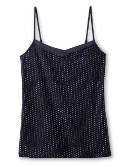 Calida Cate Print Spaghetti-Top Dark Lapis Blue -Unterwäsche Verkäufe Calida Cate Print Spaghetti Top blau 10298 339 5