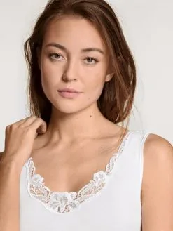Calida Cotton Desire Top Ohne Arm Weiss -Unterwäsche Verkäufe Calida Cotton Desire Top ohne Arm weiss 12328 001 3