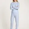 Calida Elegant Dreams Bündchen-Pyjama Harmony Blue -Unterwäsche Verkäufe Calida Elegant Dreams Pyjama Buendchen blau 41758 470