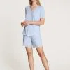 Calida Elegant Dreams Kurz-Pyjama Harmony Blue 1 Calida Elegant Dreams Kurz-Pyjama Harmony Blue -Unterwäsche Verkäufe Calida Elegant Dreams Pyjama kurz blau 41558 470