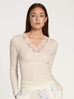 Calida Favourites Seduction Langarm-Shirt Charm Cream