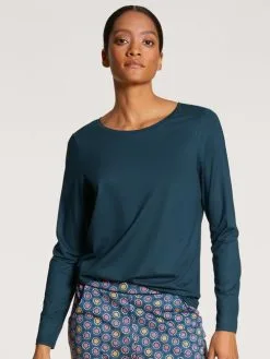 Calida Favourites Universe Langarm-Shirt Deep Dive Petrol -Unterwäsche Verkäufe Calida Favourites Seduction Top langarm gruen 15696 497 neu