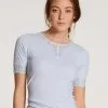Calida Silky Wool Glam Kurzarm-Shirt Arctic Ice -Unterwäsche Verkäufe Calida Silky Wool Glam Top kurzarm tuerkis 14159 521
