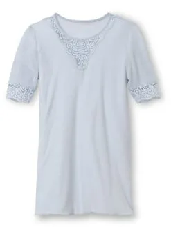 Calida Silky Wool Glam Kurzarm-Shirt Arctic Ice -Unterwäsche Verkäufe Calida Silky Wool Glam Top kurzarm tuerkis 14159 521 4