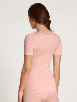Calida Silky Wool Joy Kurzarm-Shirt Pale Pink -Unterwäsche Verkäufe Calida Silky Wool Joy Top kurzarm rosa 14792 083 1