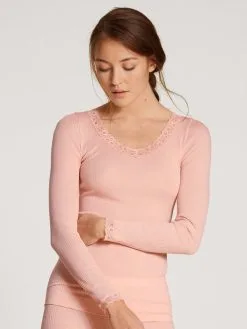 Calida Silky Wool Joy Langarm-Shirt Pale Pink -Unterwäsche Verkäufe Calida Silky Wool Joy Top langarm rosa 15292 083 1