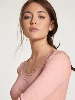 Calida Silky Wool Joy Langarm-Shirt Pale Pink -Unterwäsche Verkäufe Calida Silky Wool Joy Top langarm rosa 15292 083 4