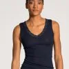 Calida Silky Wool Joy Top Ohne Arm Dark Lapis Blue -Unterwäsche Verkäufe Calida Silky Wool Joy Top ohne Arm blau 12592 339