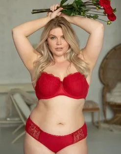 SugarShape BH "Ruby" Red -Unterwäsche Verkäufe sugarshape balconette bh ruby front editorial single full 1