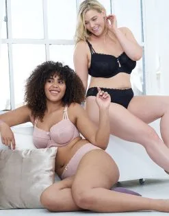 SugarShape BH "Sienna" Black -Unterwäsche Verkäufe sugarshape balconette bh sienna black front editorial double full 2