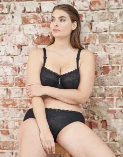 SugarShape BH "Sienna" Black -Unterwäsche Verkäufe sugarshape balconette bh sienna black front editorial single full 3