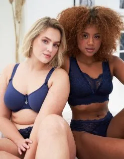 SugarShape Bralette "Eliana Velvet" Navy -Unterwäsche Verkäufe sugarshape bh yara navy bralette eliana velvet navy double front full