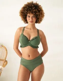 SugarShape Bikini-High-Panty "Valencia" Olive -Unterwäsche Verkäufe sugarshape bikini high panty valencia olive front editorial single full 1