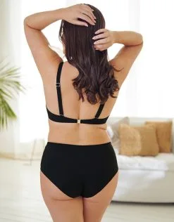 SugarShape Bikini-High-Panty "Valencia" Black -Unterwäsche Verkäufe sugarshape bikini high waist panty valencia black back editorial single full 1
