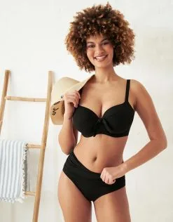 SugarShape Bikini-High-Panty "Valencia" Black -Unterwäsche Verkäufe sugarshape bikini high waist panty valencia black front editorial single full 2