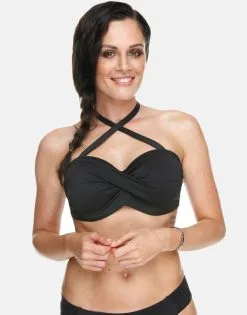 SugarShape Multiway-Bikini-Top "Monaco" Black -Unterwäsche Verkäufe sugarshape bikinitop monaco front packshot model grey single crop 2