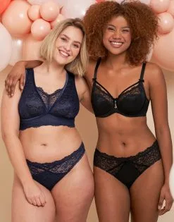 SugarShape Bralette "Eliana Velvet" Navy -Unterwäsche Verkäufe sugarshape bralette brazilian slip eliana velvet navy front editorial double full 1