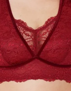 SugarShape Bralette "Eliana Velvet" Burgundy 25 SugarShape Bralette "Eliana Velvet" Burgundy -Unterwäsche Verkäufe sugarshape bralette eliana velvet burgundy detail 1