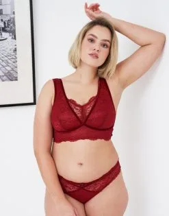 SugarShape Brazilian-Slip "Eliana Velvet" Burgundy -Unterwäsche Verkäufe sugarshape bralette eliana velvet burgundy front editorial single bhs 80 97 5 full 1 1