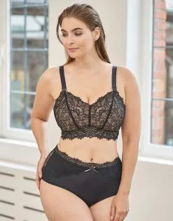 SugarShape High-Waist-Panty "Sophia" Black/beige -Unterwäsche Verkäufe sugarshape bralette high panty sophia front editorial single bhs 75 95 hs 100 full 1