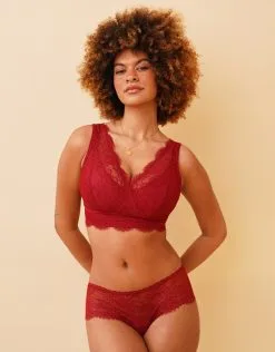 SugarShape Panty "Emilia" Burgundy -Unterwäsche Verkäufe sugarshape bralette panty emilia burgundy front sand single bhs 75 92 5 hs 100 full 1